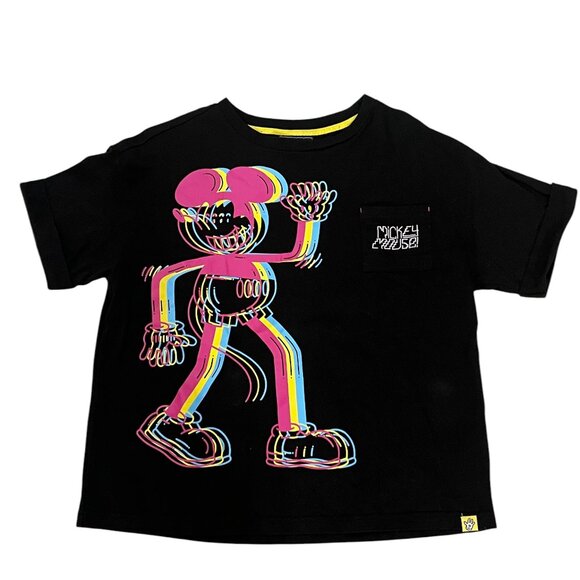 Disney Mickey Mouse Artist Series T Shirt Medium Short Sleeve Black Rafael Faria - Picture 1 of 6